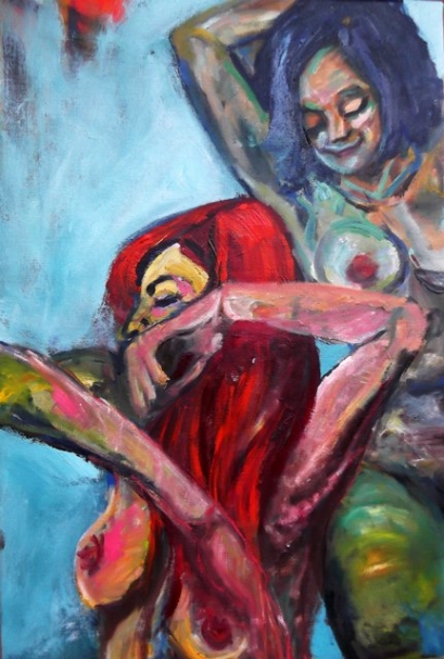 Sold! Nude Dance,oil on canvas, 90 x 60 cm SOLD!