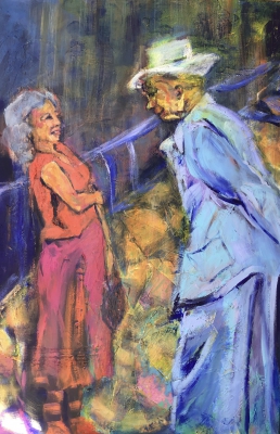 The flirt, acrylic on canvas, 100x70cm