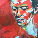 SOLD! Sorrow, acrylic on canvas, 50X50cm- SOLD!