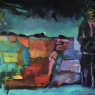 The man who fell to earth, 120cmx200cm , acrylic on canvas