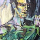 Sold! Bowie in Drag, 70x50cm, acrylic on canvas