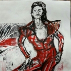 rock on life, acrylic on print, 70X50cm, nfs