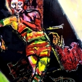 smiling and waving and looking so fine, acrylic on paper, 40X30cm