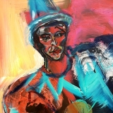 strung out in heaven´s high, acrylic on canvas, 30X30cm