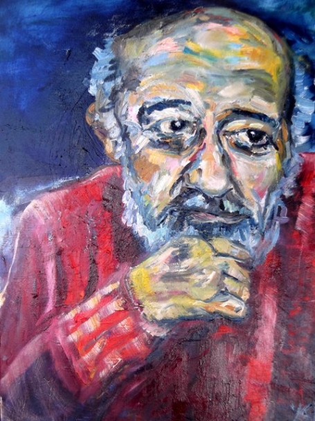 Ara Güler, oil on canvas, 60X40cm