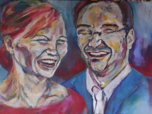Newlyweds, oil on canvas, 90X120cm- SOLD!