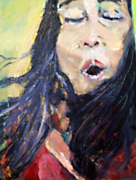 the singer, oil on canvas, 80X40cm- SOLD!