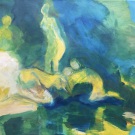 The secret meeting, acrylic on canvas, 70x50cm