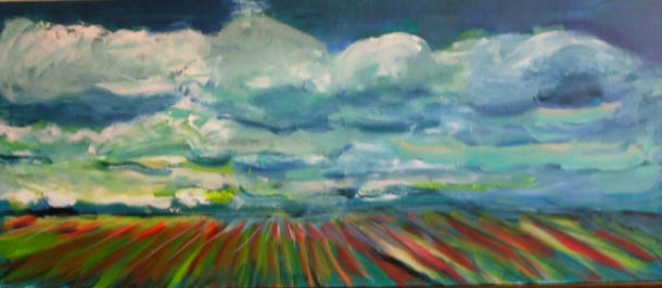 rough skies, acrylic on canvas, 120X50cm
