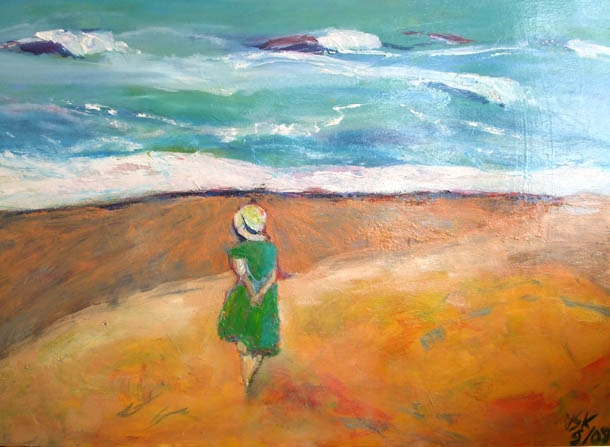 SOLD! seaside yearning, oil on canvas, 60X100cm- SOLD!