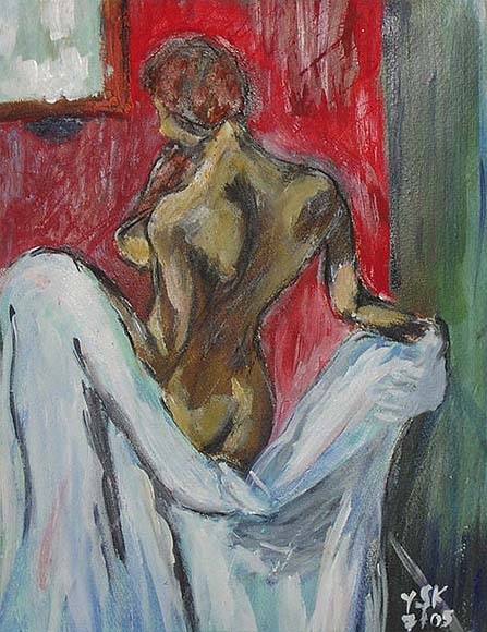 the towel, oil, 40X30cm- SOLD!
