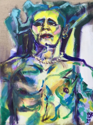 King Garters, acrylic on canvas, 80x60cm