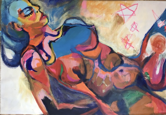 Female Desire, acrylic on canvas, 100x150cm,