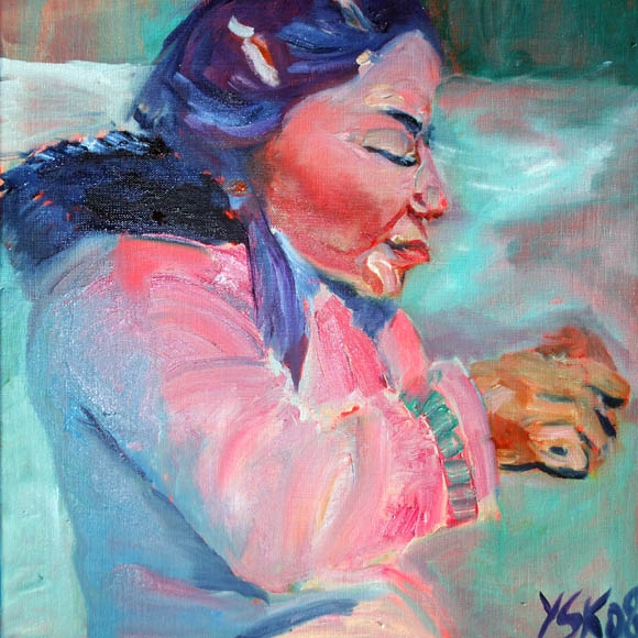 Inuit girl, oil on canvas, 40X30cm